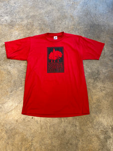 Jerzees National Forests 1891-1991 Nature 1991 SS Large USA Red Shirt