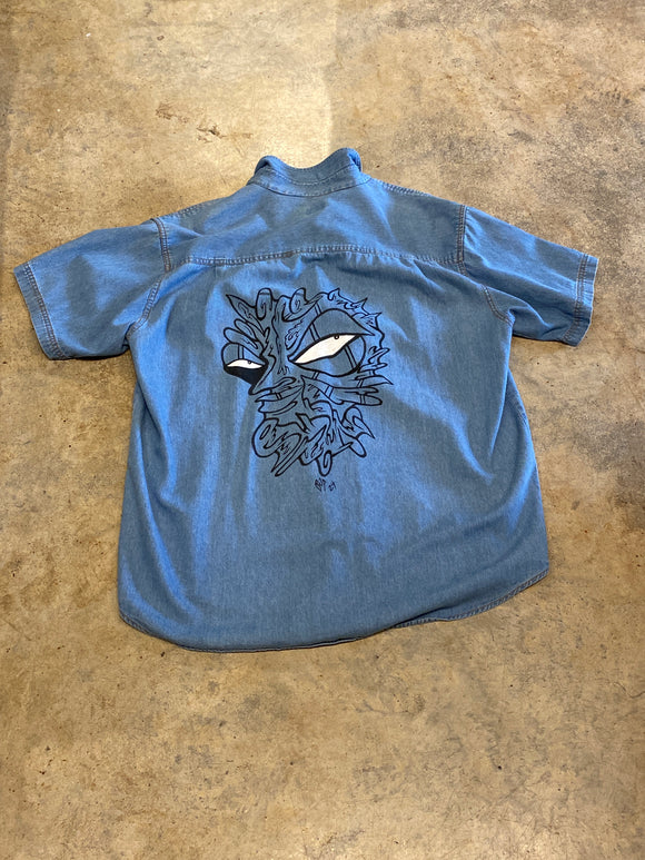 Vizstim Rework Basic Editions SS Denim Large Shirt