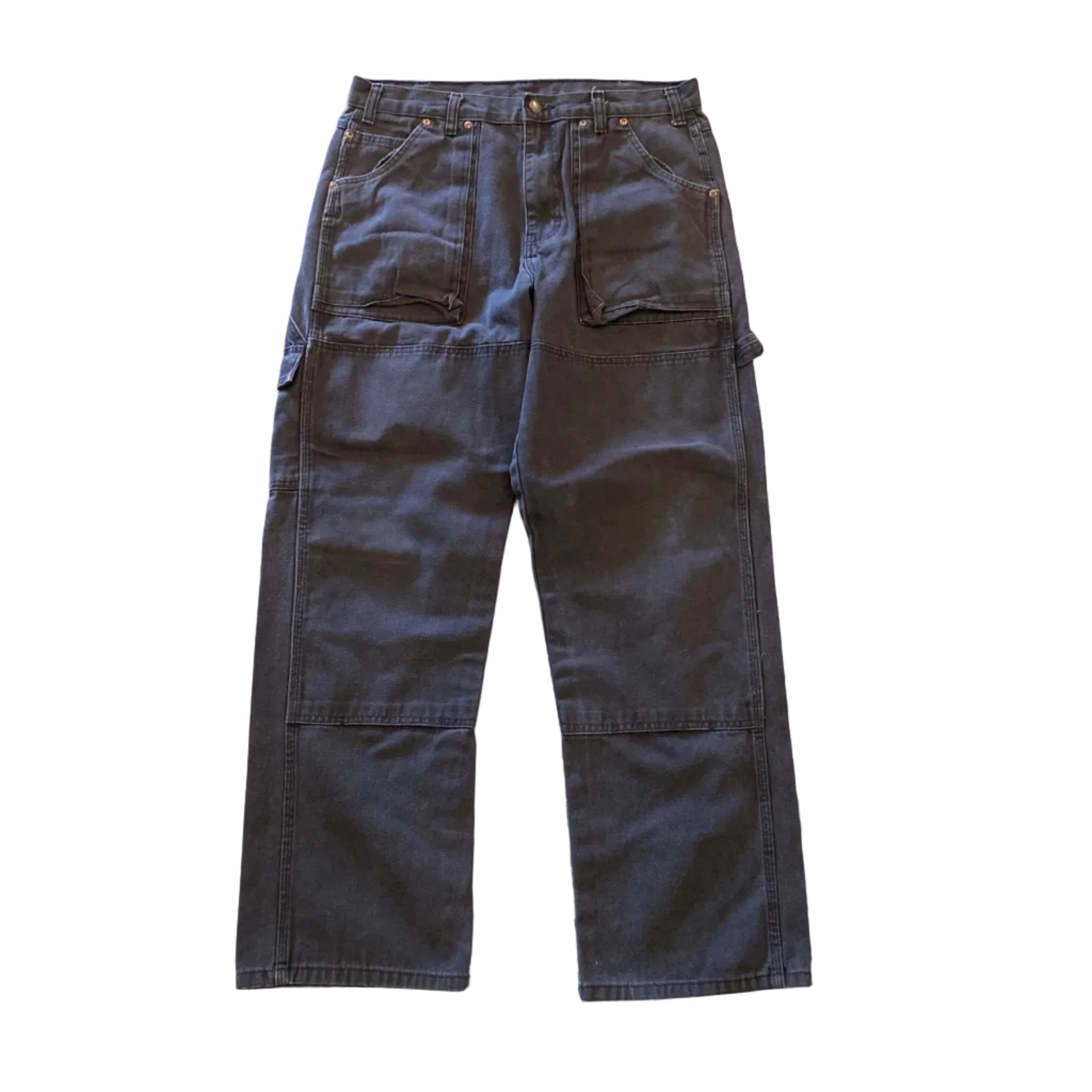Dickies Double Knee Carpenter Fatigue Pants 33 30 Y2k Pockets Black