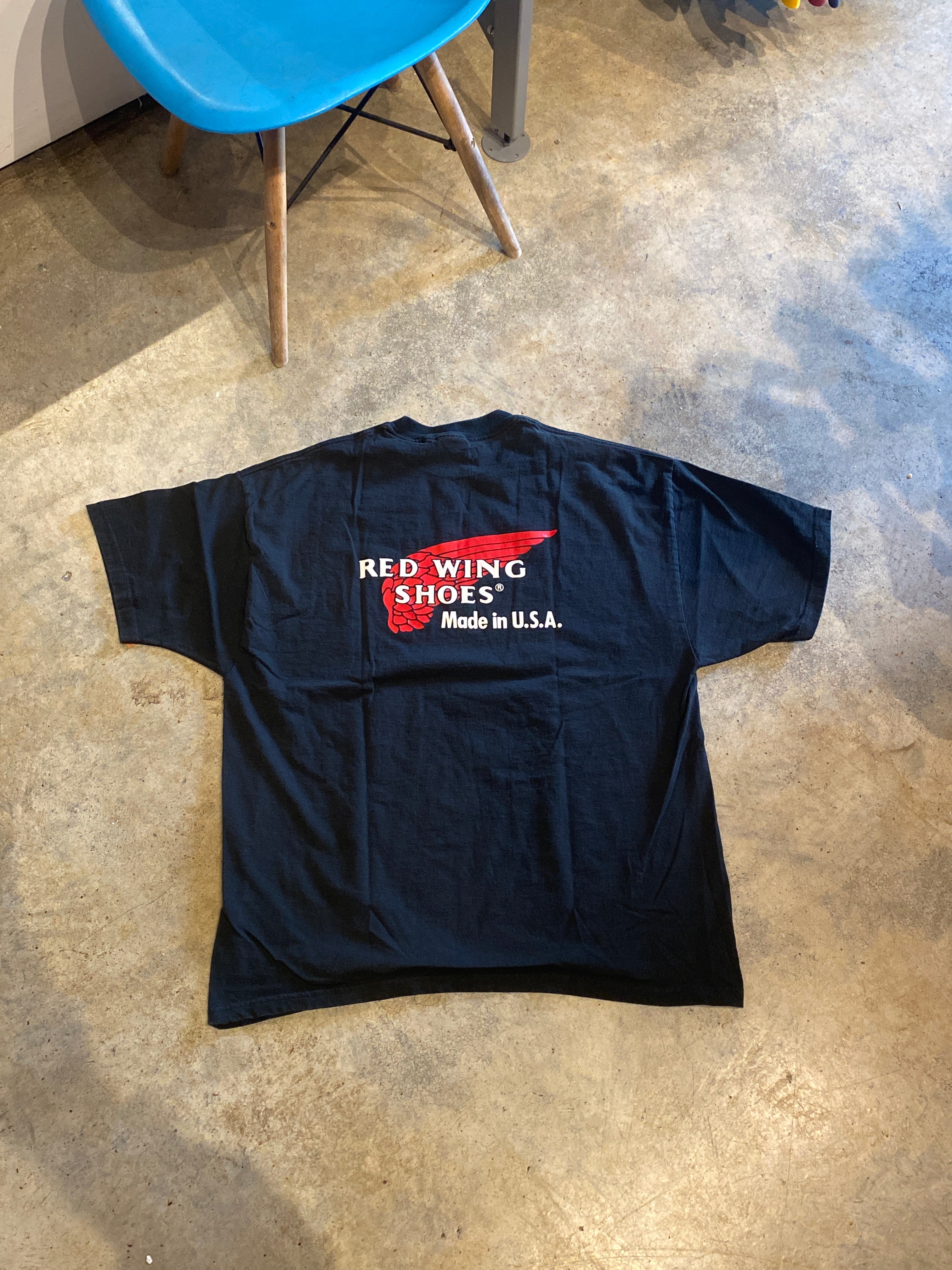 Jerzees Red Wing Shoes Black XXLarge Made in USA Shirt