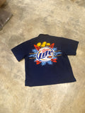 Miller Lite Hawaiian Blue Button Up Shirt