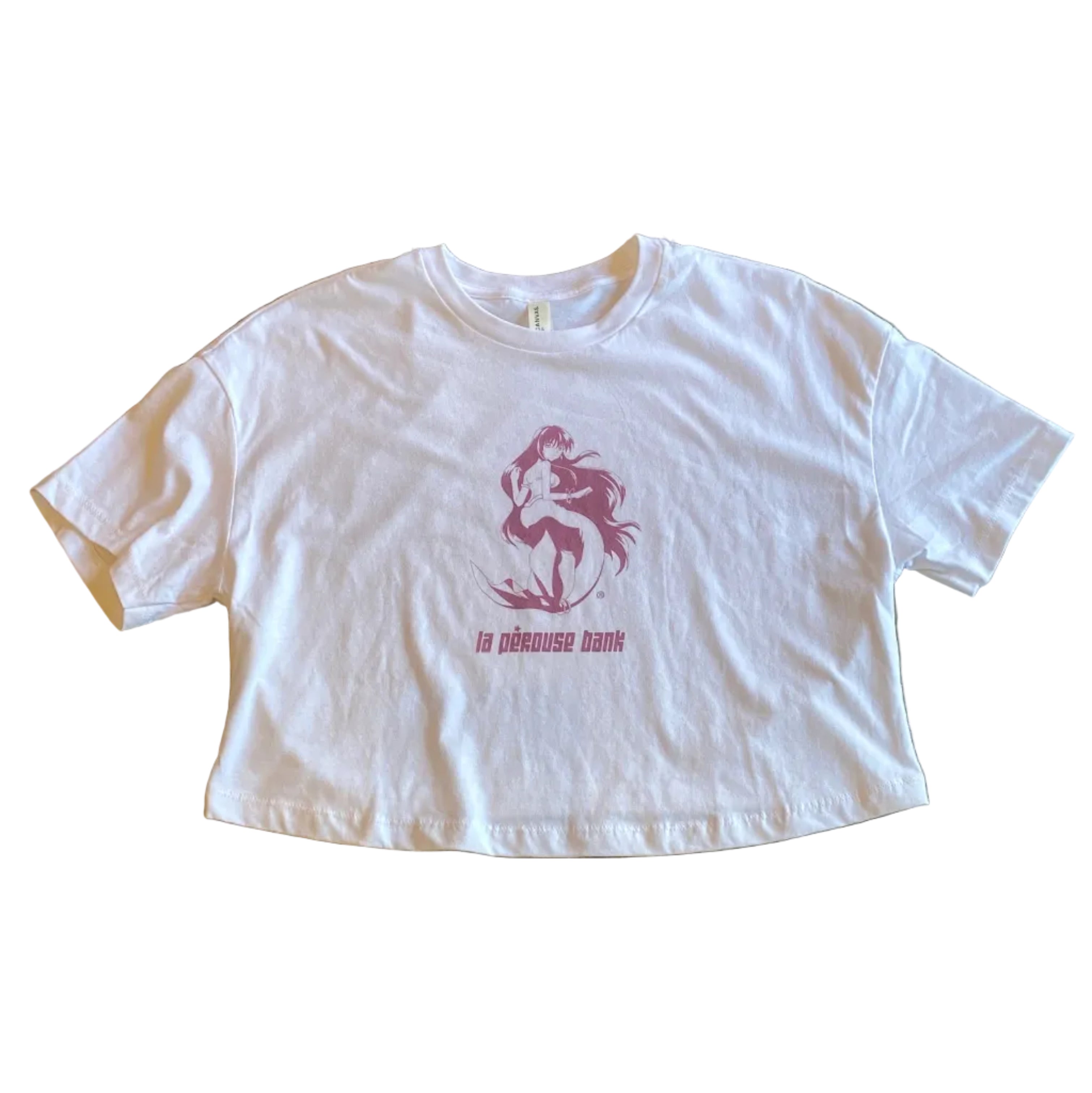 Bella Canvas Mermaid LPB White Crop Top