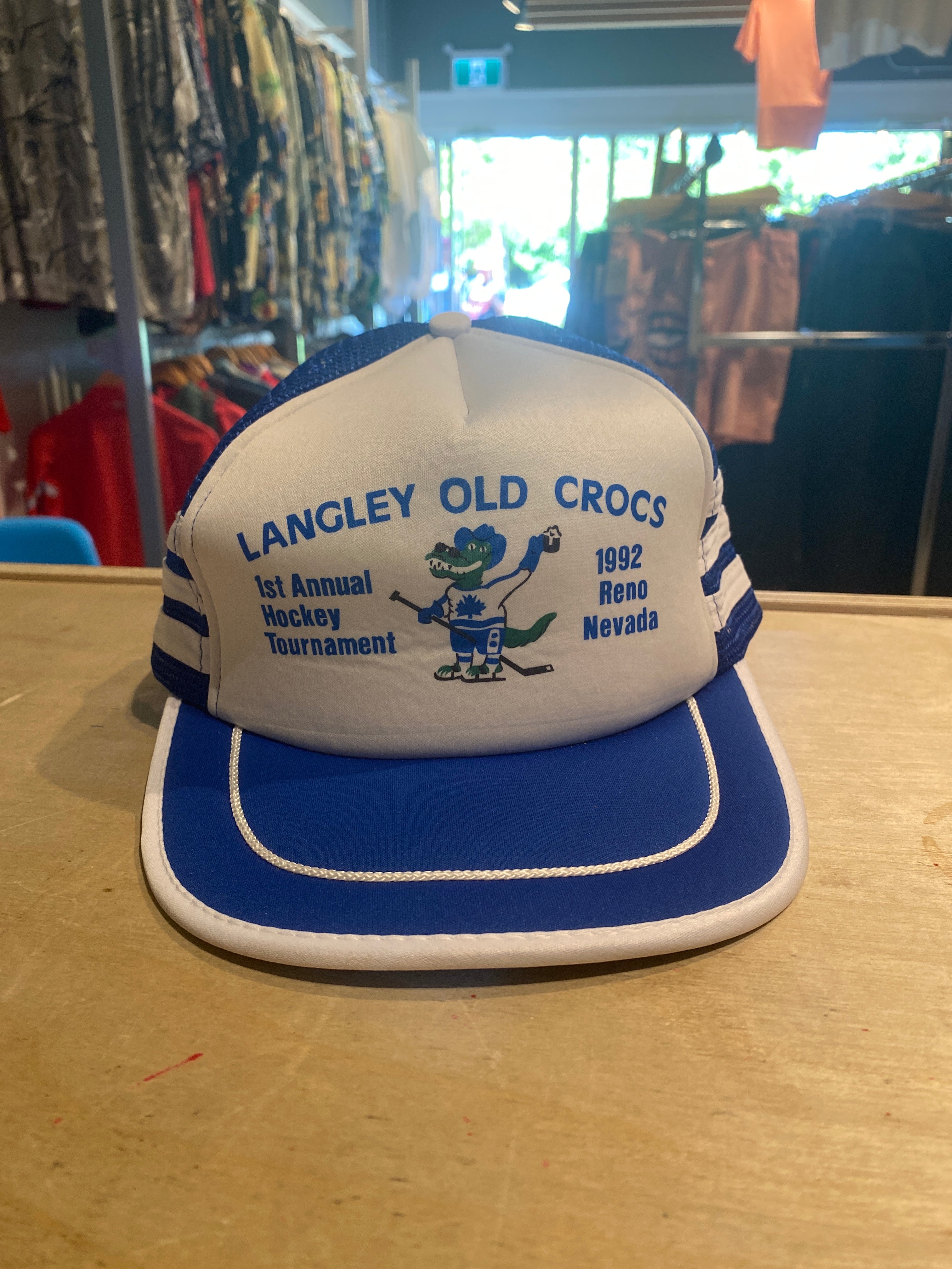 Vintage Langley Old Crocs 1992 Trucker Hat