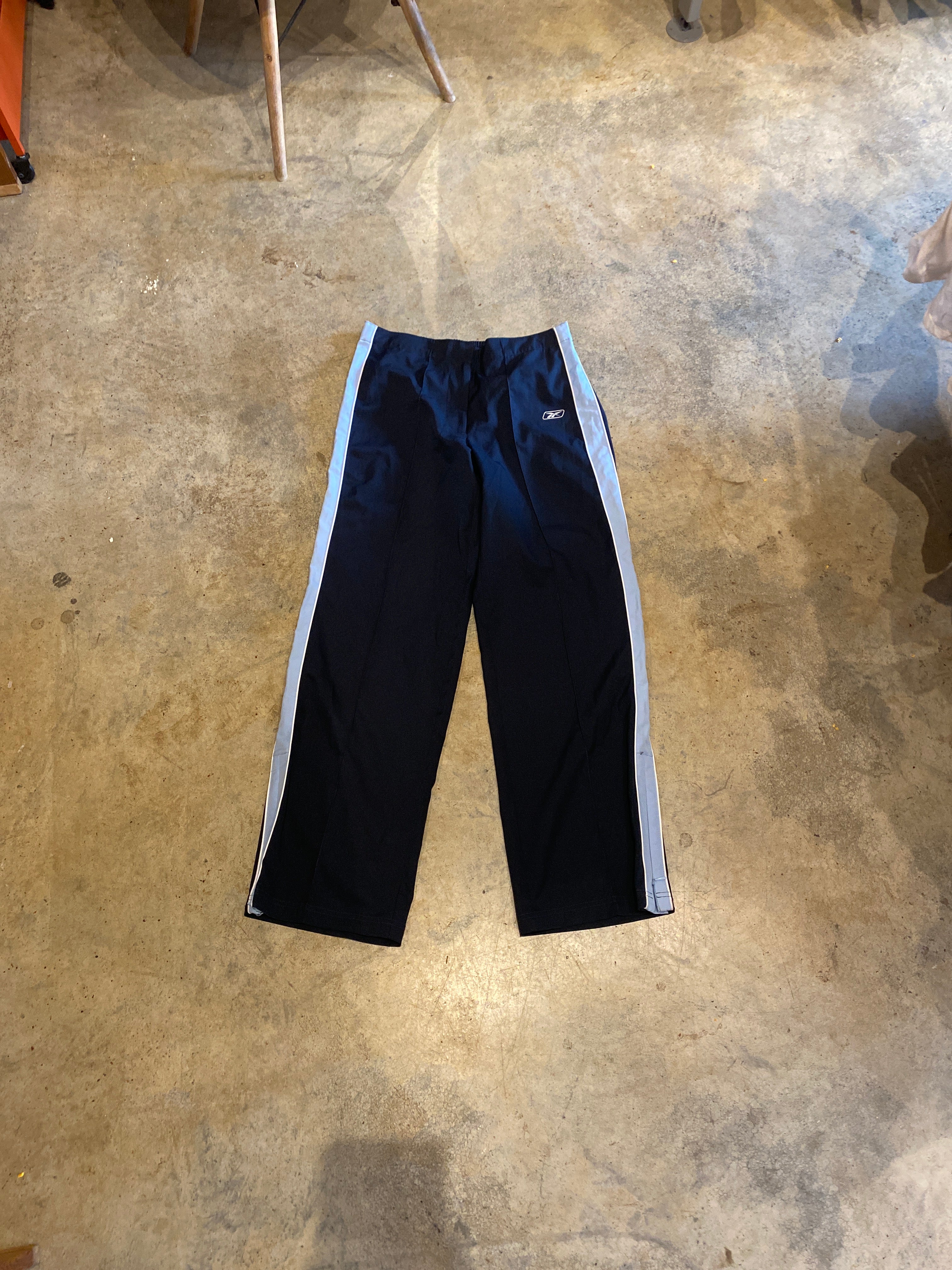 Reebok Track Pants Large Navy Blue Made in Canada