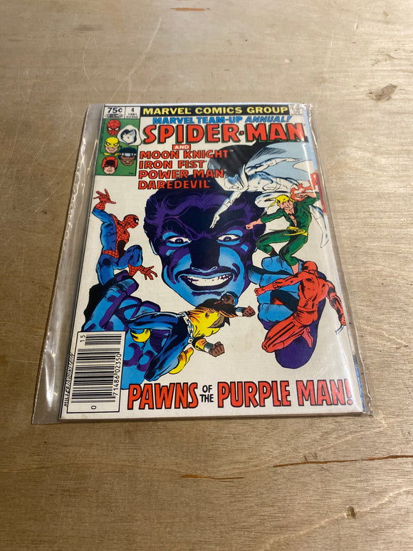 Marvel Team-Up Annual Spider-Man and Moon Knight Iron Fist Power Man Daredevil 4 1981 Comic