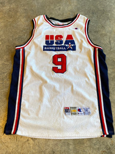 Mitchell & Ness USA Replica Jordan 9 Jersey on Champion