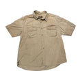 Eddie Bauer Safari Short Sleeve Button Up Shirt Large Taupe