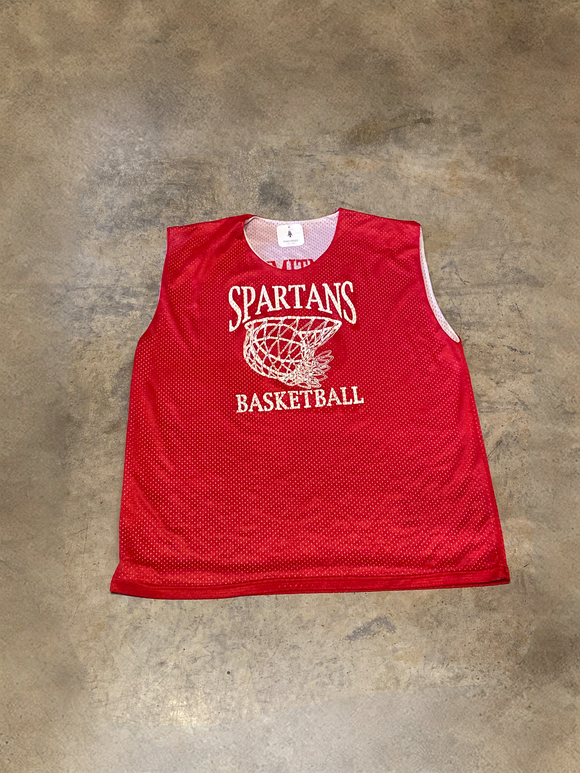 Spartans Basketball Reversible Red Sports Mesh Jersey