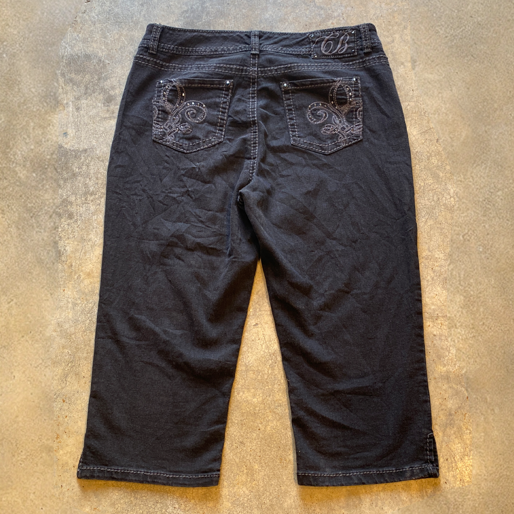 Code Bleu Y2K 32 20 Black 14 Capri Pants