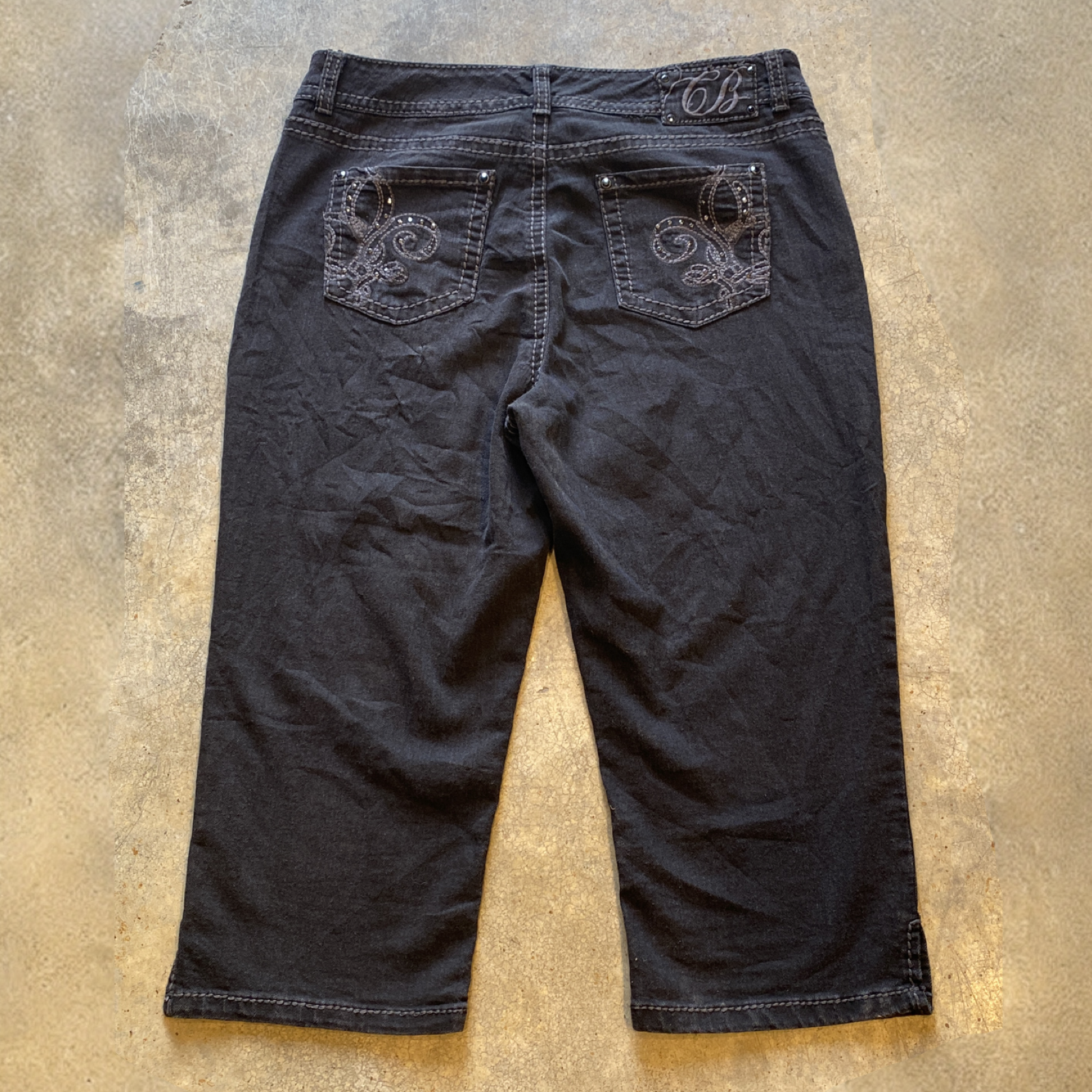 Code Bleu Y2K 32 20 Black 14 Capri Pants