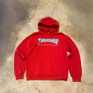 Thrasher Red Teal Logo Medium Hoodie