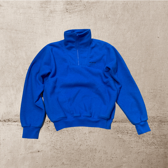 Mountain Gear Blue Quarter Zip Fleece Sweater