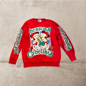 The Walt Disney Company Seasons Greetings Vintage Christmas Crewneck Made in USA Sweater Small