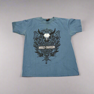 Harley Davidson Cranbrook BC 2009 Blue SS T-Shirt (Large)